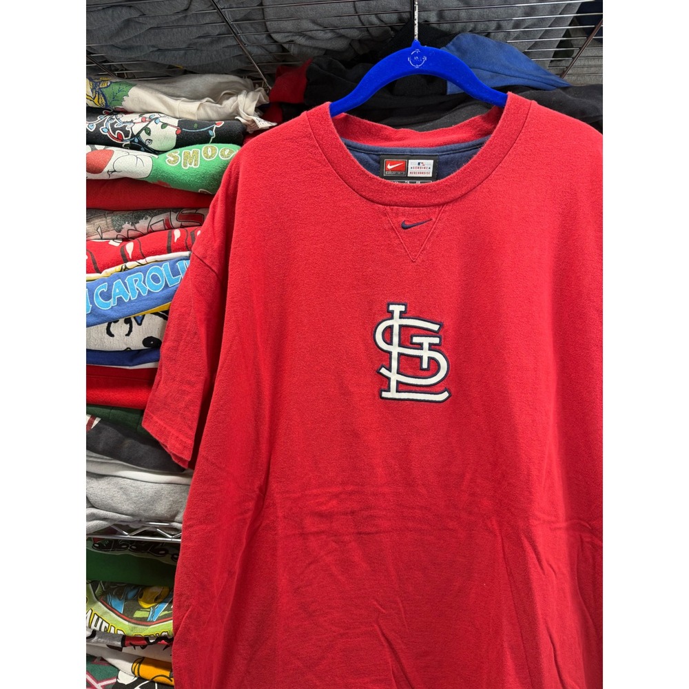 Nike St Louis Cardinals MLB Red Embroidered Short Sleeve Shirt Mens XL 6747
